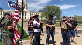 Armed protesters gather outside Minnesota State Capitol against stay-at-home order