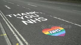 NHS Road Thank You sign