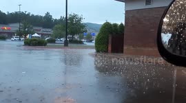 Arkansas pelted by huge hail in Fayetteville