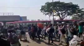 Hundreds of migrant workers rush to bus station to avail free transport in southern India