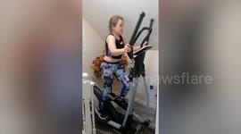 10-year-old uses family cross trainer to raise money for UK carehome