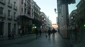 fourth day after the end of the 50-day confinement in the streets of Preciados, Plaza Benavente and Plaza Santa Ana in Madrid