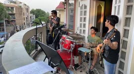 Family of musicians organise balcony concert for neighbours in Delhi