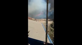 Shocking uncontrollable forest fire in Valparaiso, Chile