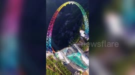 Giant swing built on Chinese cliff now in testing phase