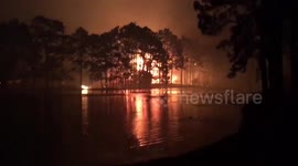 Florida residents evacuated as wildfires burn close to Santa Rosa Beach
