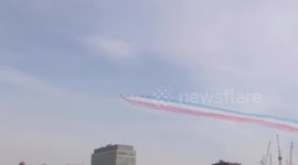 Red Arrows Flypast London to commemorate D'Day