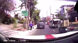 Patient strapped to stretcher falls out the back of moving ambulance