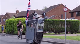 UK Man, 75, parades mobility scooter TANK on VE Day 75th anniversary