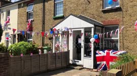 Houses decorated for VE Day