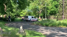 Police evicting people in west London cemetery due to coronavirus on bank holiday Friday