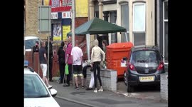 Police in Blackpool intervene in street gathering on VE Day