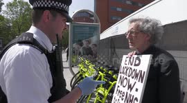 Jeremy Corbyn’s BROTHER is fined and told to leave London anti-lockdown march