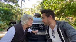 *UNCAPTIONED / NO MUSIC* Mothers Day Gran with Dementia receives thrill ride!