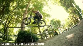 Cool BMX professional Athlete performs amazing viral tricks on his BMX Bike