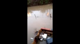 Storm Dennis . Canalside . Aberdulais. Neath 16tj Feb 2020