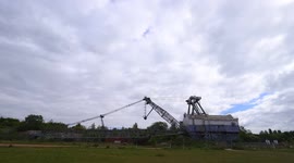 Time lapse of dramatic clouds behind a giant Yorkshire Landmark