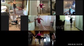 Ballet rehearsal on a video call
