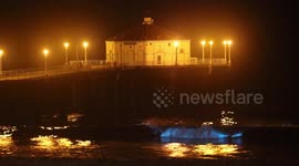 Bioluminescent waves hit California's Manhattan Beach shore