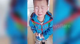Kindergarten pupil bursts into tears as he couldn't find classroom after coronavirus quarantine