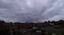 Dramatic time-lapse footage of clouds in a Leeds suburb