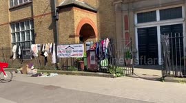 Pop-up food bank in London for people to 'take one, leave one'