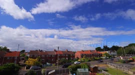 Time-lapse of clouds over a Leeds suburb