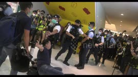 Police make arrests as pepper spray is used at Hong Kong protest marking Carrie Lam's birthday