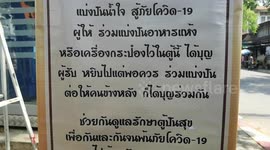 Kind locals set up community pantries to help people struggling during Covid-19 pandemic in Thailand