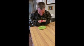 'Tiny arms cupcake feast' Dad in South Carolina hilariously tries to eat a cupcake using his daughter's hands