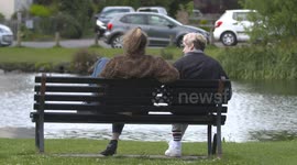 young couple meet after lockdown