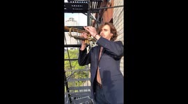New York trumpeter performs in support of health care workers