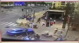 Elderly Chinese man smashes Porsche into pedestrians, injuring three