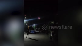 Spectacular electrical storm seen night before Typhoon Ambo made landfall in the Philippines