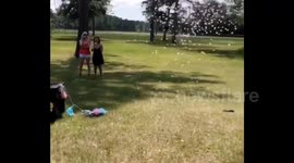 US woman shot in the foot by dart after gender reveal goes wrong