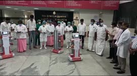 Humanoid robots to deliver medicine to Covid 19 patients in Southern India.