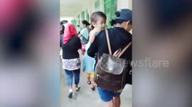 Residents evacuated as Typhoon Ambo sweeps across the Philippines