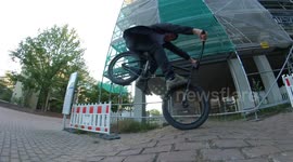 Crazy BMX Bike Trick filmed with crazy fisheye Camera