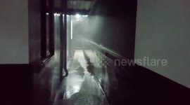 Typhoon Ambo batters Filipino university buildings the day after making landfall