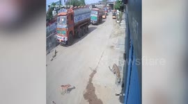 Security cam captures moment wild leopard attacks man in southern India