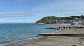 Aberystwyth beach during lockdown May 2020