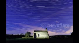 Cool timelapse footage of a Star Trail above Yorkshire