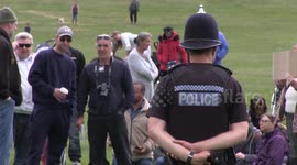Dozens of anti-lockdown protesters gather in Nottingham park