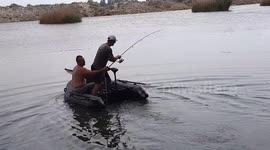 Video in the nature and wild world of catching a fish