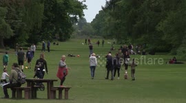 Dozens cram into UK country park on first weekend since lockdown eased