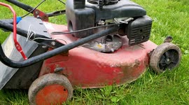 Old rusty lawnmower is restored to former glory in satisfying footage