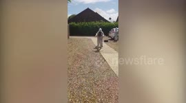 UK care worker reunited with her daughter after two MONTHS apart