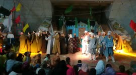 Poverty Demonstration Show On Open air Theater