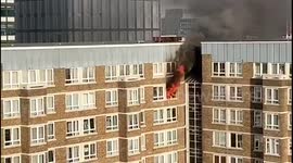 60 firefighters tackle blaze at apartment in London's Old Street