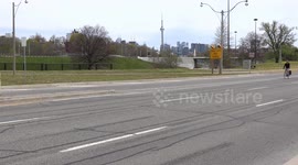 Toronto turns major road over to pedestrians and cyclists to enable social distancing